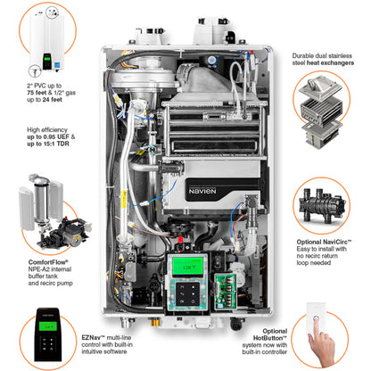 NPE-240A2 – Condensing Tankless Water Heater – 199,000 BTU image 7