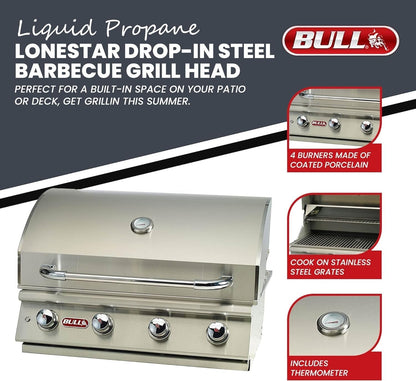 Bull 30″ Lonestar Select Stainless Steel Drop-In Grill image 4