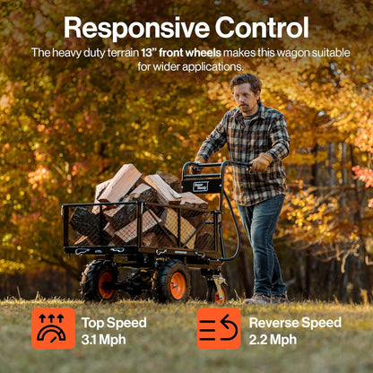 SuperHandy 48V Electric Power Wagon Utility Cart, 660 lb Load, 1000 lb Hauling Capacity image 4