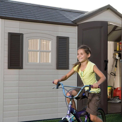 Lifetime 15 ft. x 8 ft. Outdoor Garden Storage Shed with Double Doors & Skylights image 5