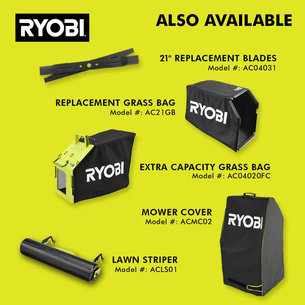 RYOBI 40v Hp brushless 21″ self-propelled AWD dual-blade mower kit image 14