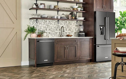 KitchenAid – Top Control Built-In Dishwasher with Stainless Steel Tub, FreeFlex Third Rack, 44dBA – Black stainless steel image 1