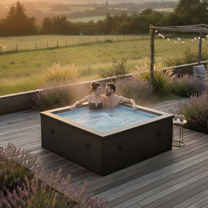 Wave Garda | 4-Person Eco Foam Hot Tub | Integrated Heater | Charcoal Black image 1