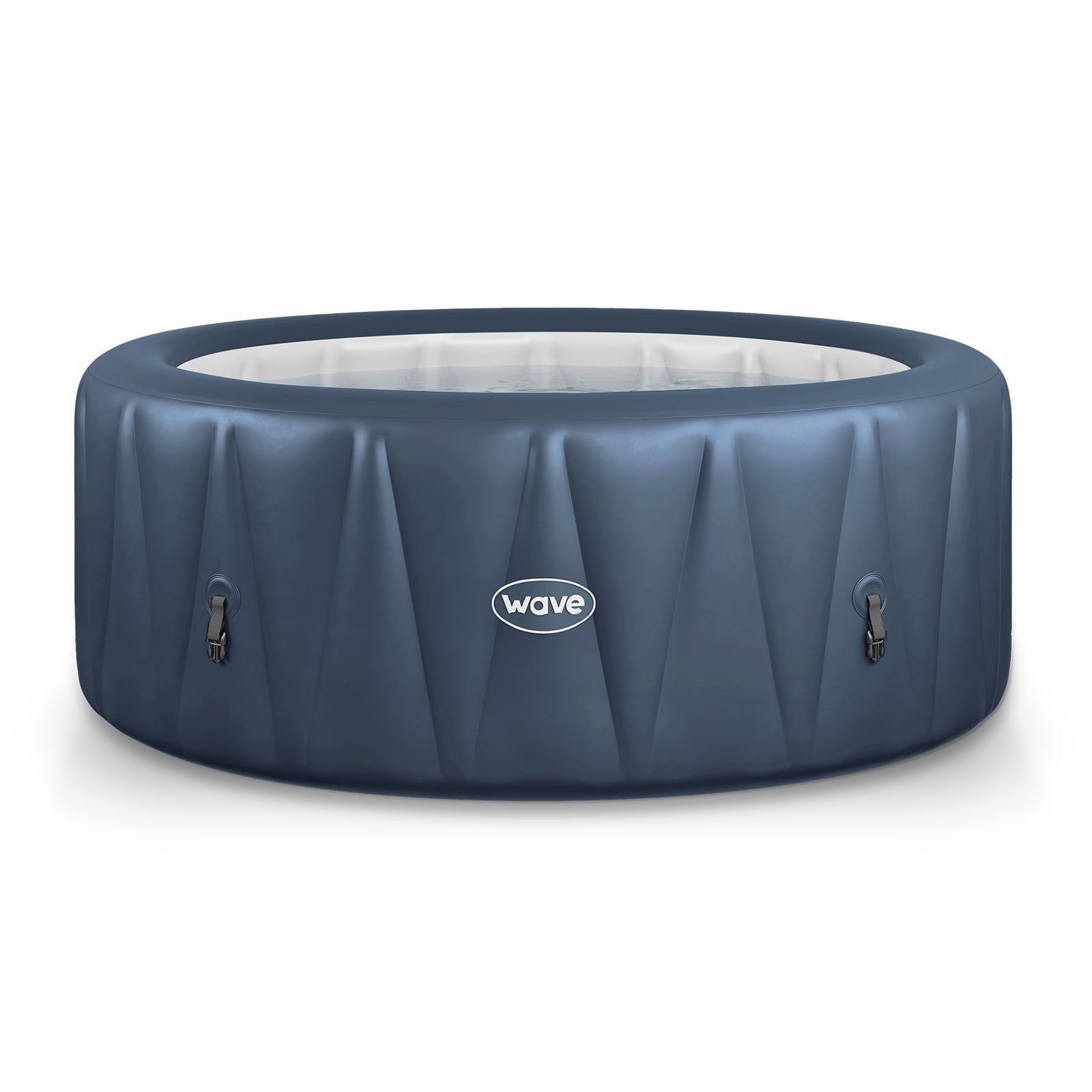 Wave Atlantic 6 Person Round Inflatable Hot Tub, Navy image 0