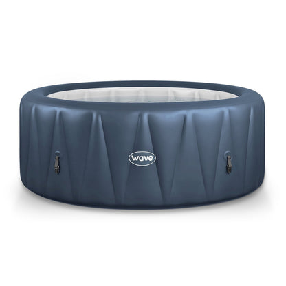 Wave Atlantic 6 Person Round Inflatable Hot Tub, Navy image 0