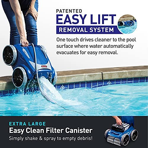 Polaris 9650iQ Sport Robotic Cleaner, Automatic Vacuum for InGround Pools up to 60ft, Smart App, WiFi, Amazon Alexa, 70ft Swivel Cable w/Strong Suction & Easy Access Filter Canister image 2