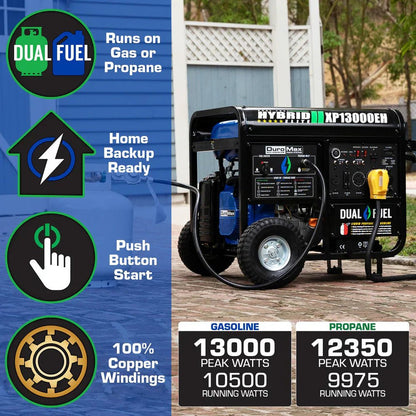 DuroMax 13,000 Watt Dual Fuel Portable Generator XP13000EH image 6