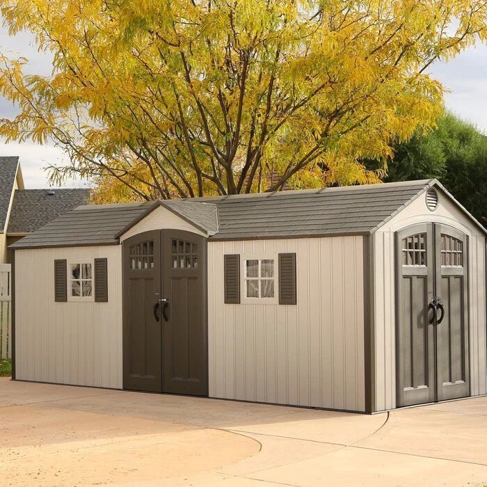 20 ft. W x 8 ft. D Plastic Storage Shed image 0