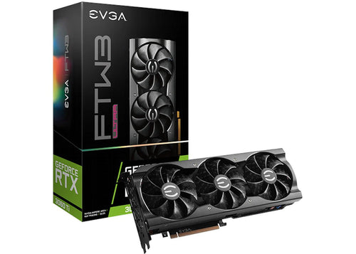 NVIDIA EVGA GeForce RTX 3060 Ti FTW3 ULTRA GAMING 8G LHR Graphics Card (08G-P5-3667-KL/KH) image 0