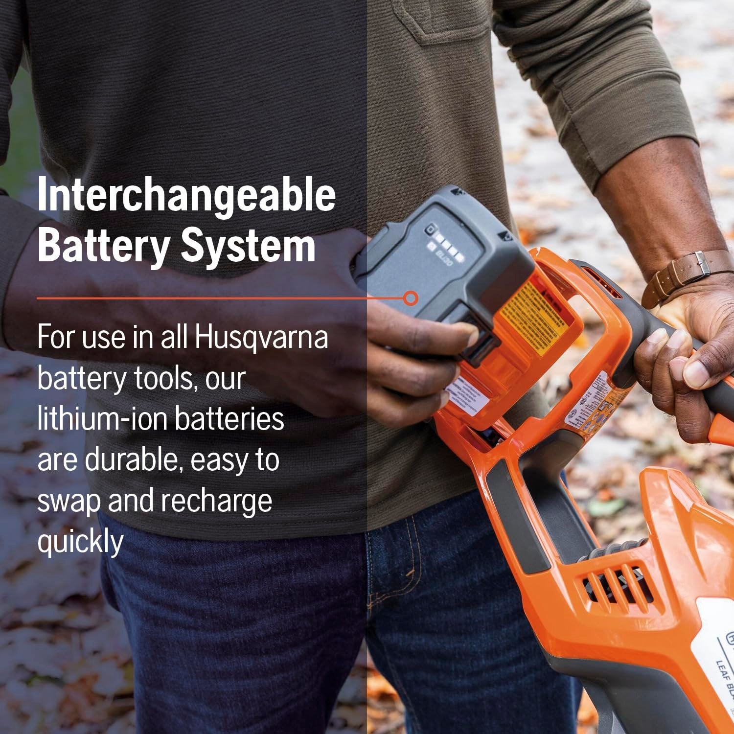 Husqvarna Leaf Blaster 350iB Cordless Leaf Blower 200 MPH, 40V Battery Included image 5