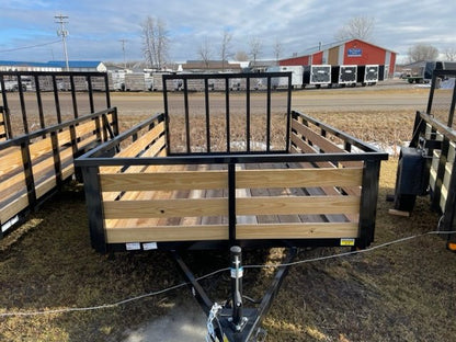 7×10 Heavy-Duty Utility Trailer – Single Axle with Wood Floor & LED Lights image 0