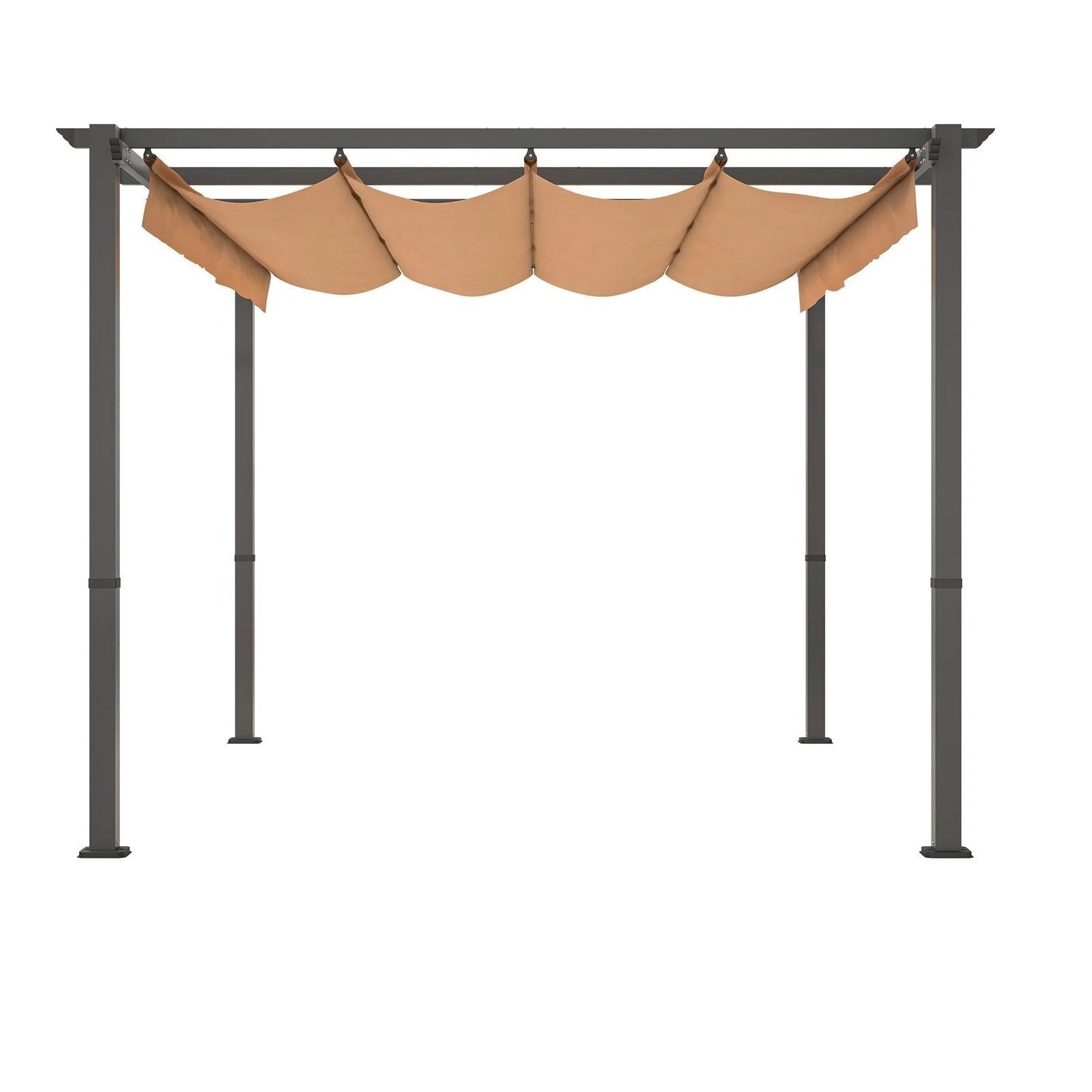 Stylish 10′ x 13′ Aluminum Patio Pergola with Retractable Canopy – Perfect Backyard Shade Shelter for Outdoor Parties image 0
