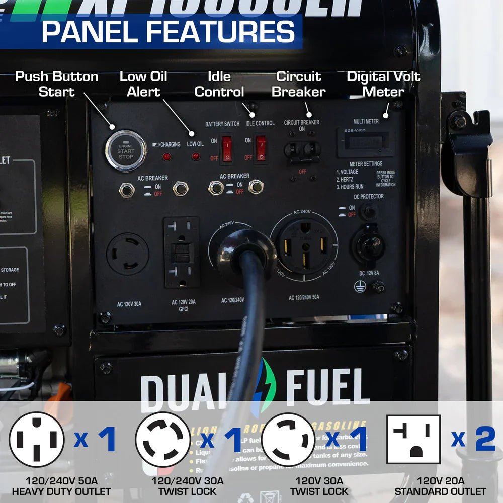 DuroMax 13,000 Watt Dual Fuel Portable Generator XP13000EH image 4