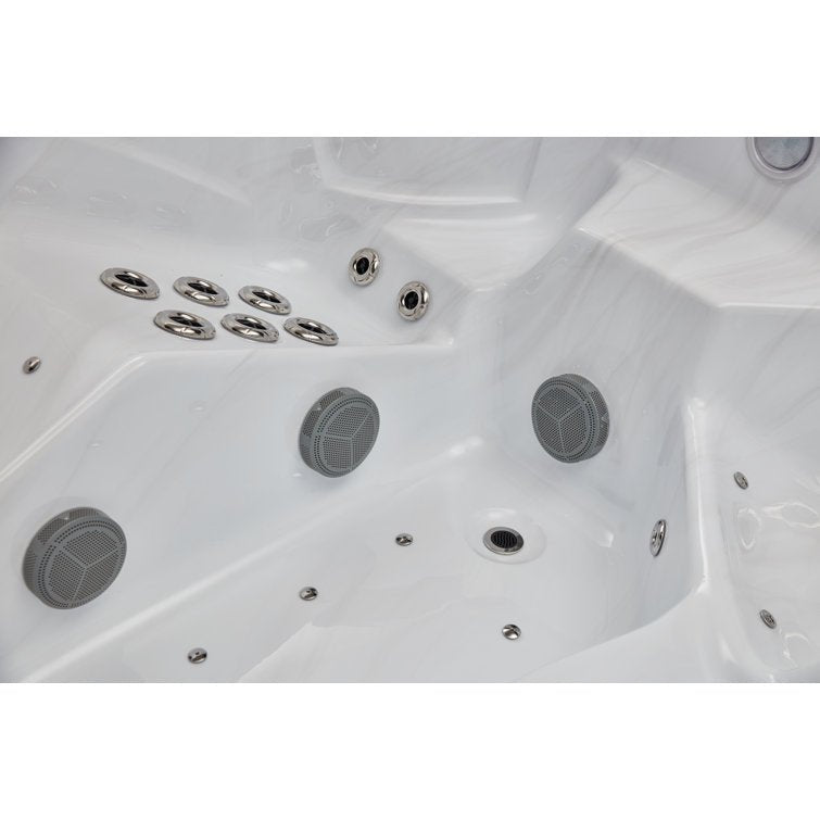 Danika 5-person 68-jet Hot Tub With Bluetooth In Gray image 10