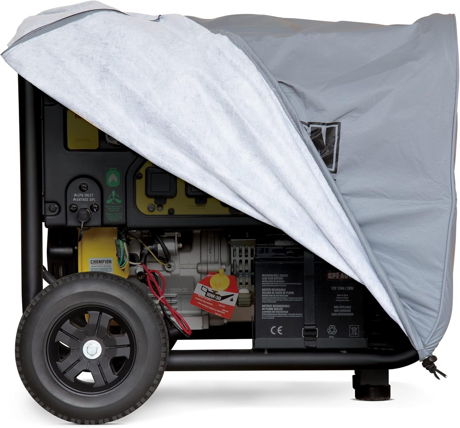 Champion 6250-Watt Open Frame Inverter Generator (100519) + Weather-Resistant Storage Cover image 5