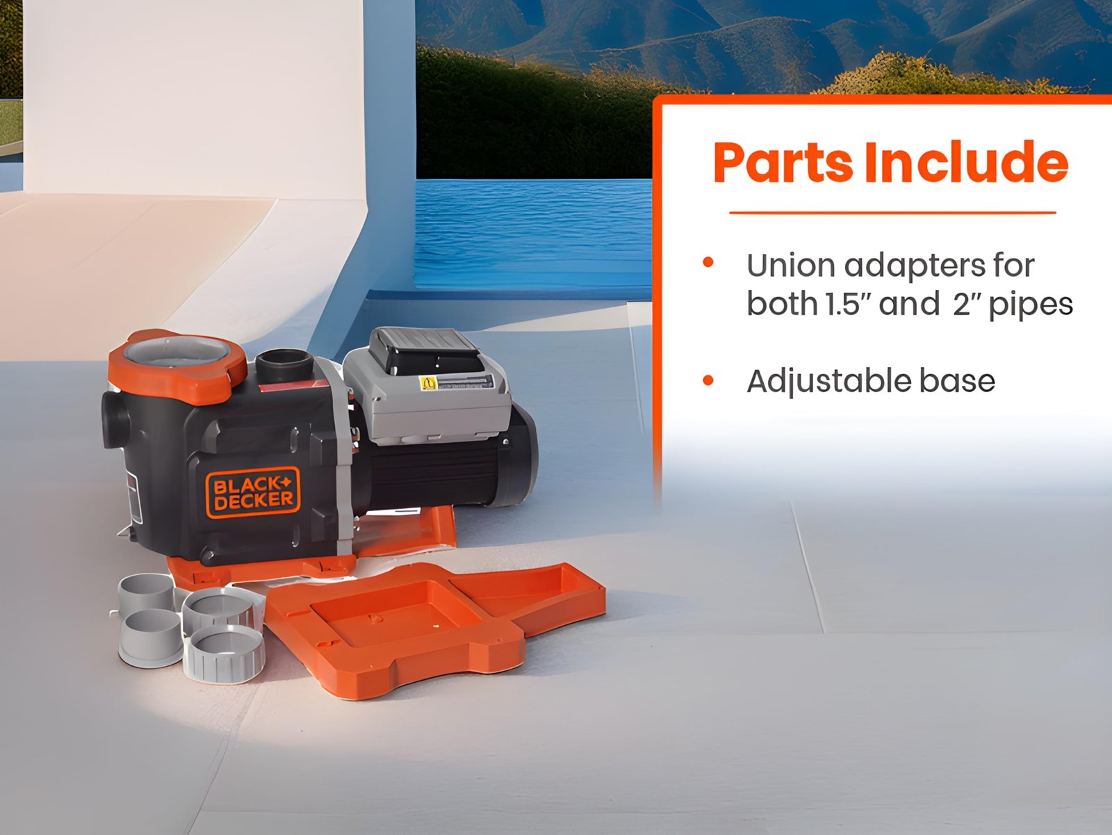 BLACK+DECKER Variable Speed Pool Pump Inground with Filter Basket and Easy Programmable Touch Pad Interface, 3 HP image 3