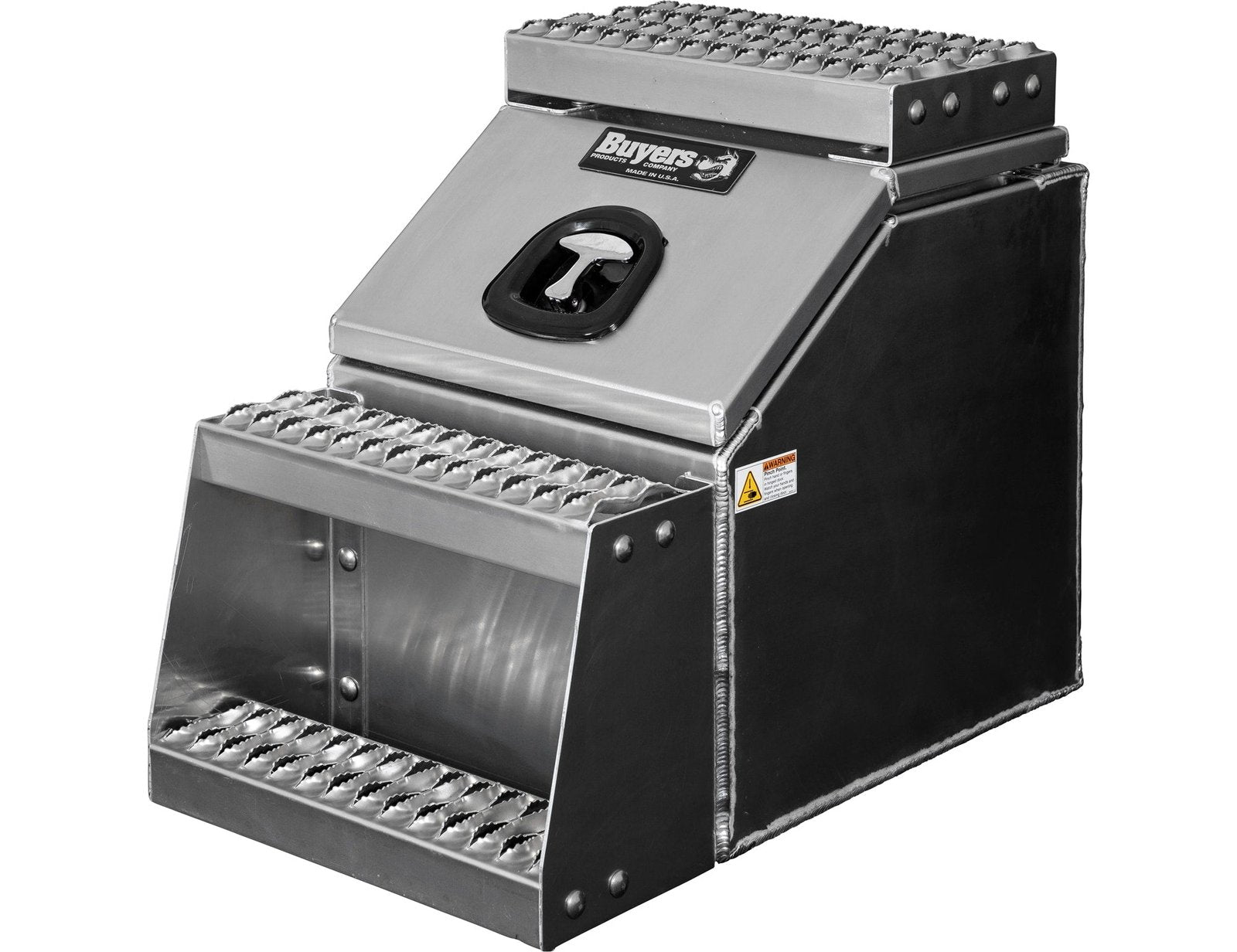 Buyers Products 28-in x 24-in x 19-in Smooth Aluminum Step Box Truck Tool Box 1705285 image 3