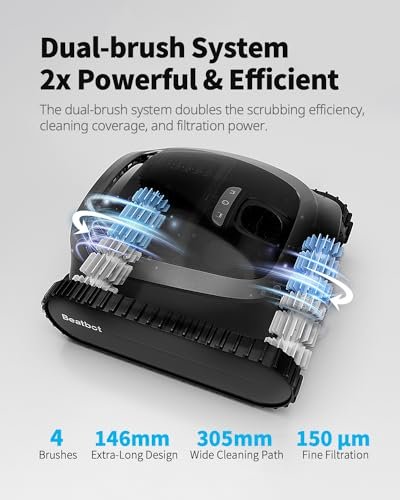 Beatbot AquaSense Cordless Robotic Pool Vacuum Cleaner – Intelligent Path Opimization, Cleans Floor, Walls, and Waterline – Ideal for Above & In-Ground Pools up to 2,260 sq.ft. image 3