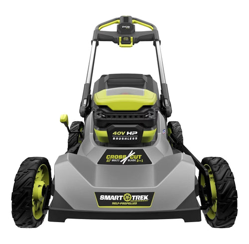 40V HP Brushless 21″ Cordless Battery Self-Propelled Lawn Mower with Dual Blades image 0