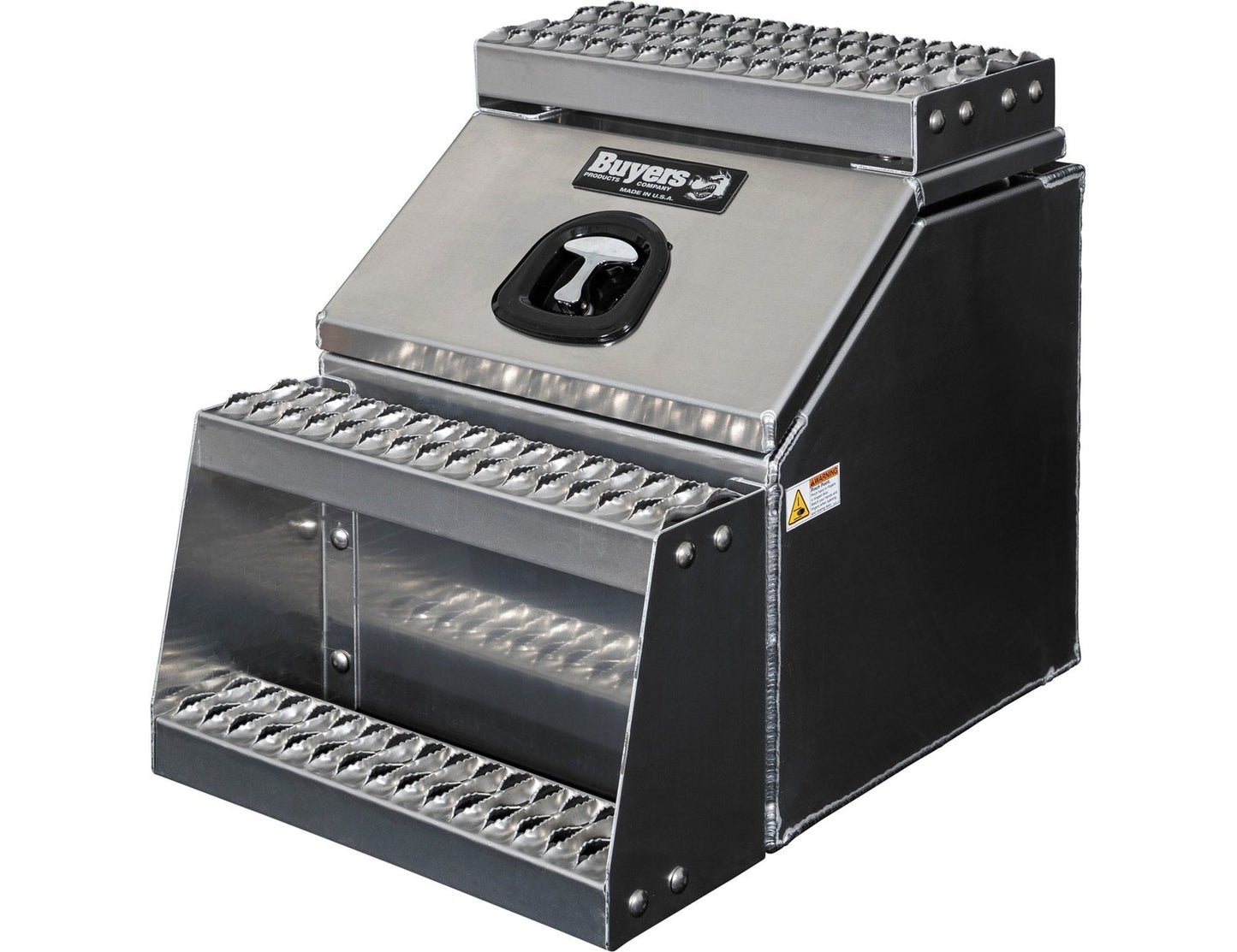 Buyers Products 28-in x 24-in x 18-in Smooth Aluminum Step Box Truck Tool Box 1705281 image 2