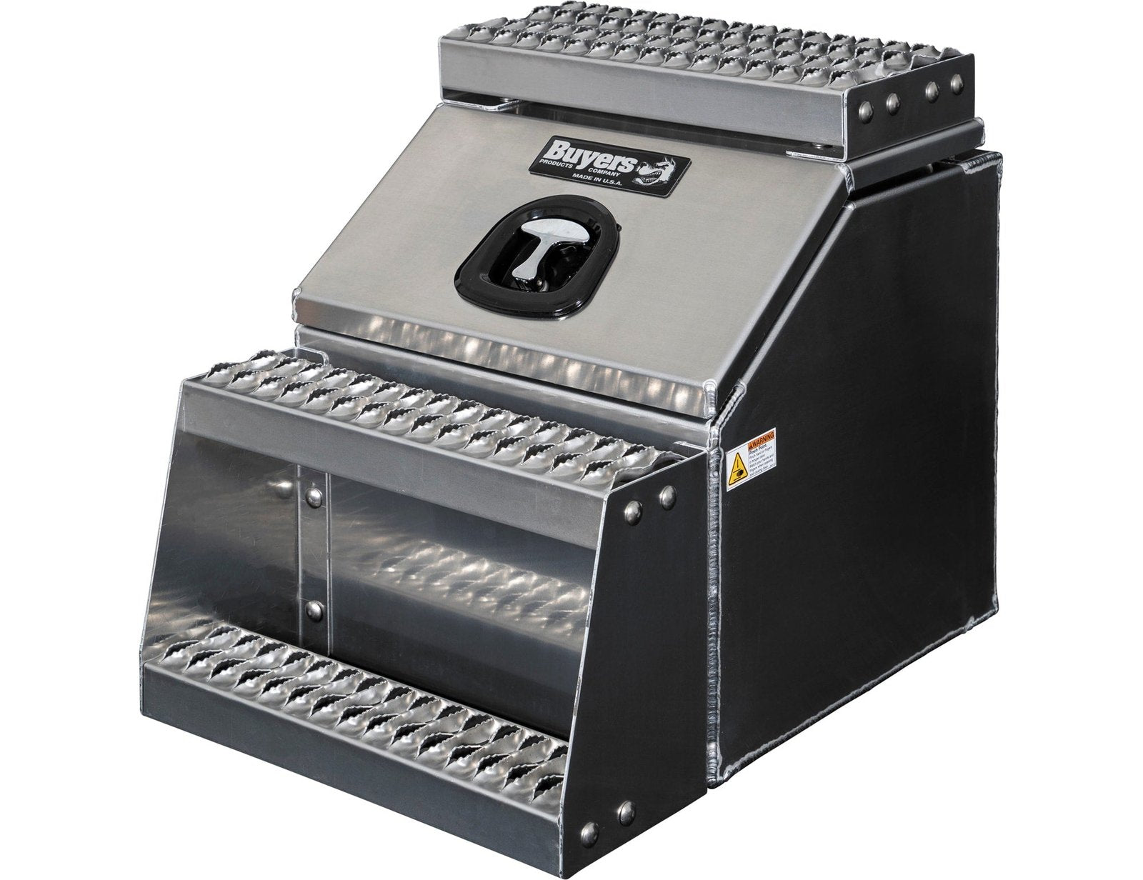 Buyers Products 28-in x 24-in x 18-in Smooth Aluminum Step Box Truck Tool Box 1705281 image 2