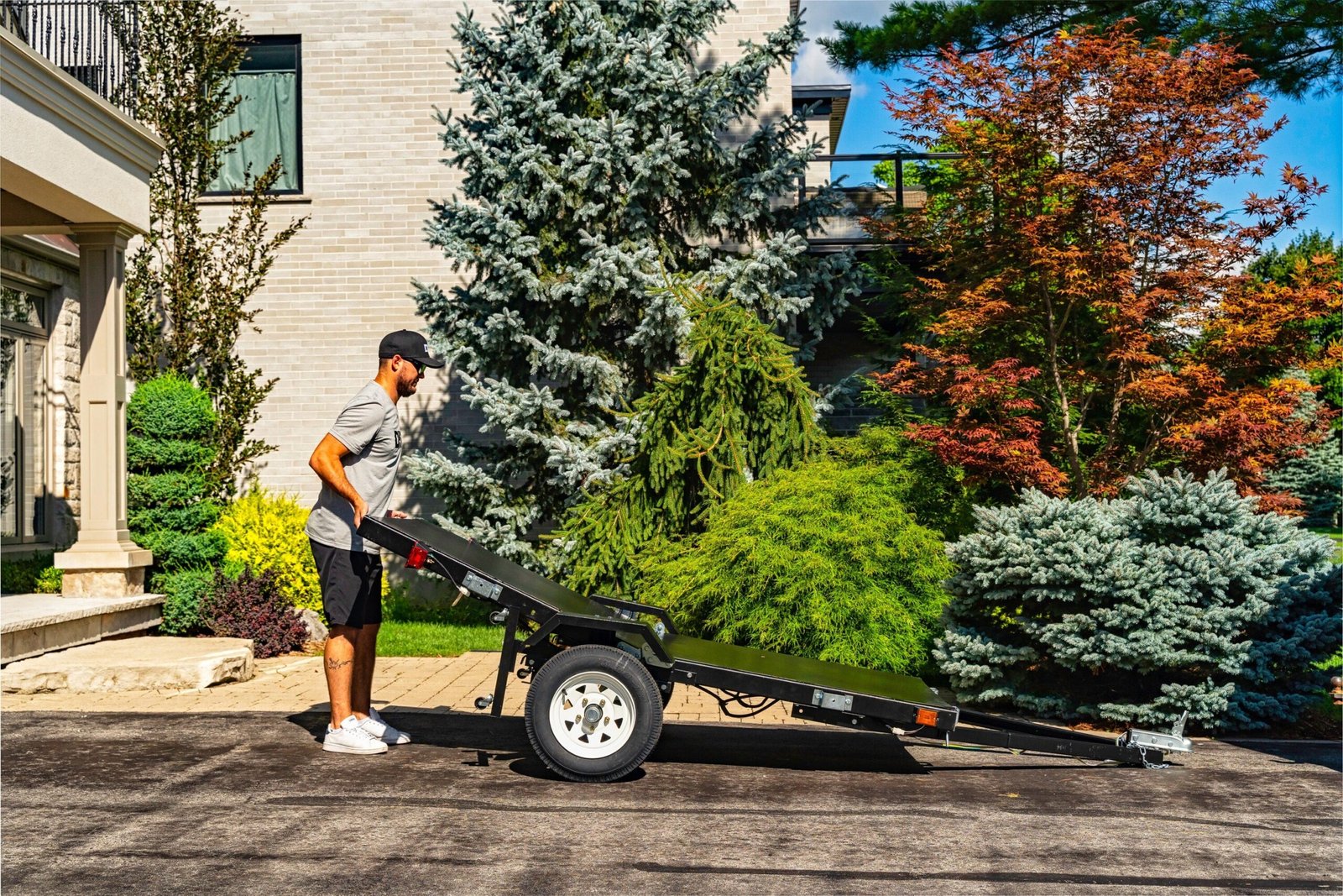 DK2 4-ft x 8-ft Steel Utility Trailer ( 1450-lb Capacity ) 5364713 image 7