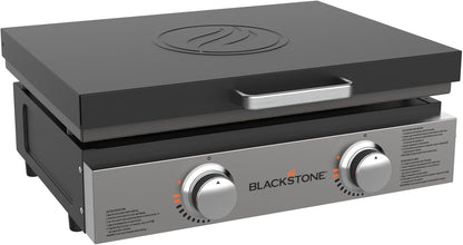 Blackstone 22″ Portable Tabletop Griddle – Dual Burner Flat Top Grill, 24,000 BTU Propane with Stainless Steel Faceplate & Rear Grease System image 7