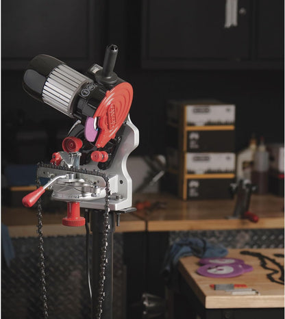 Oregon Professional Compact 120-Volt Bench Grinder, Universal Saw Chain Sharpener, for All Chainsaw Chains (410-120) image 1