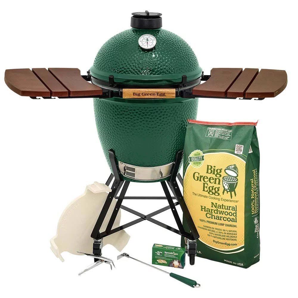 Large Big Green Egg with Rolling Nest & Composite Egg Mates Package image 0