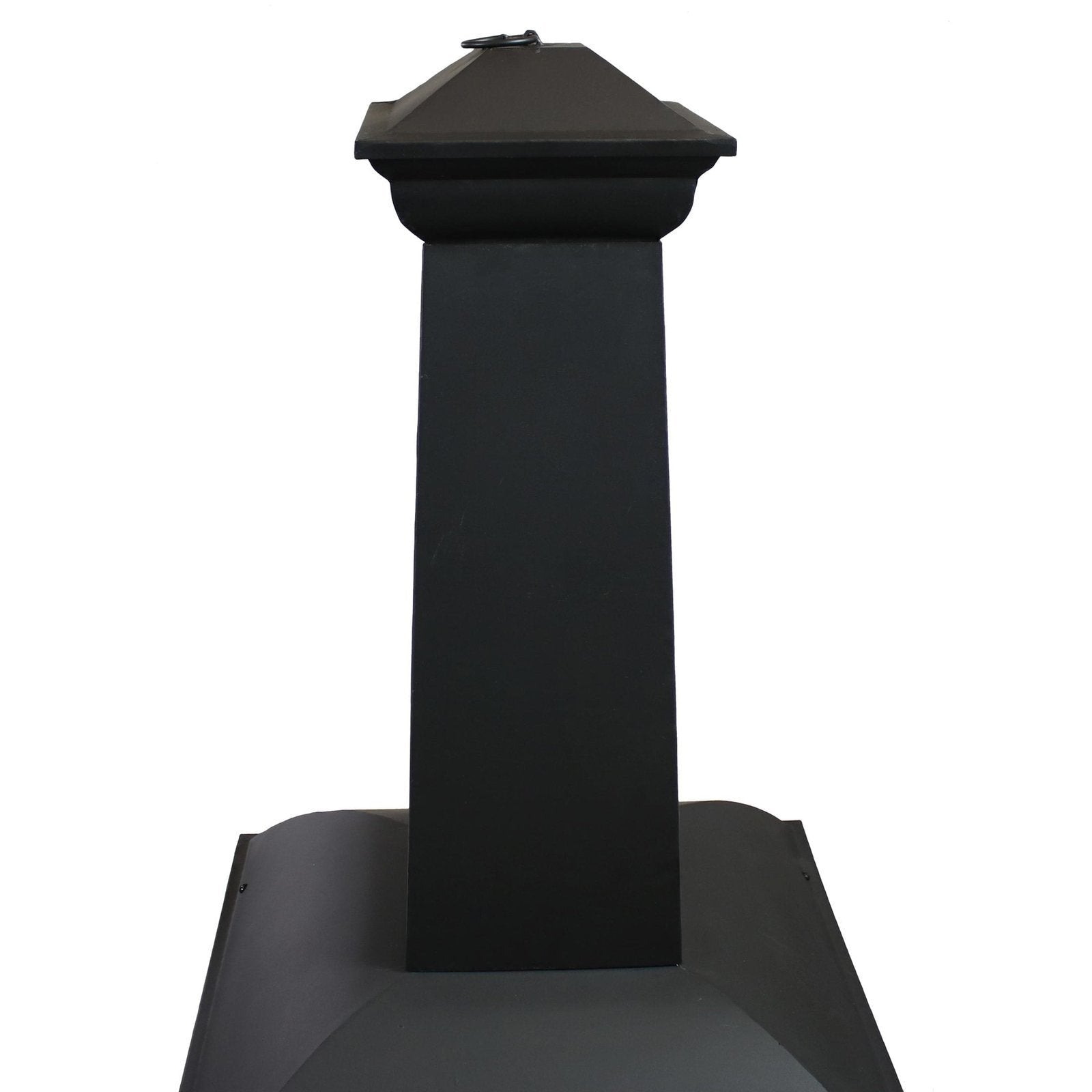 Sunnydaze 57″ 360-Degree View Steel Wood-Burning Chiminea with Grate, Poker, and Cover image 6