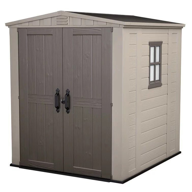 Factor 6 x 6 FT Strong Storage Shed Made Of Extremely Durable Resin And Reinforced with Steel image 0