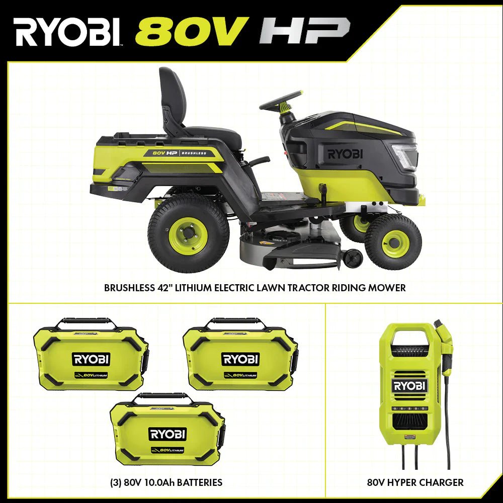 Brushless 80V Hp 46-Inch Cordless Lawn Tractor Battery Powered image 19
