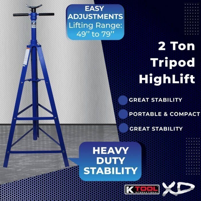 K Tool 2 Ton Under Hoist Jack Stand image 4