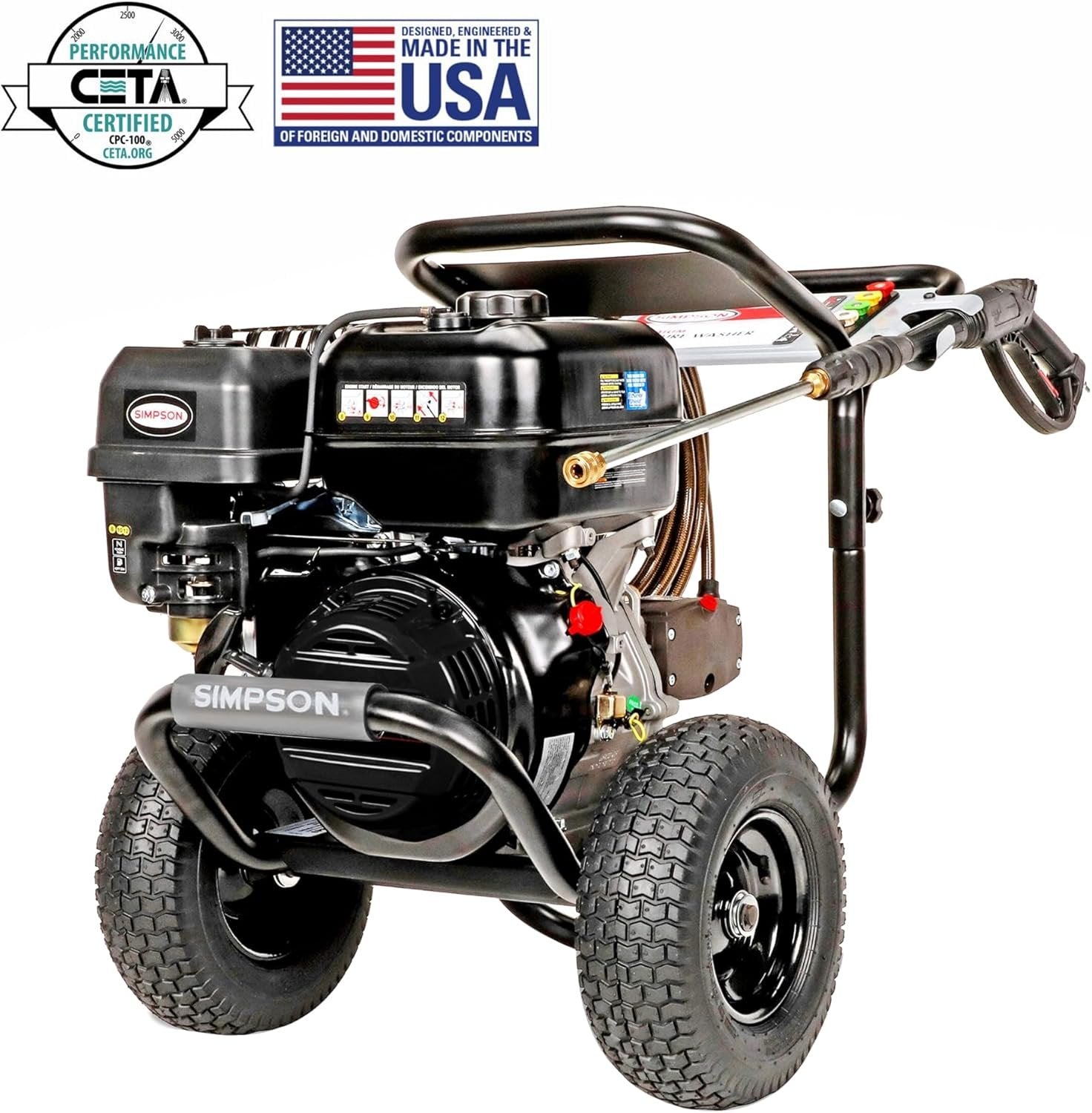 Simpson PowerShot PS60843 – 4400 PSI 4.0 GPM Commercial Gas Pressure Washer with 50 ft Hose | Cold Water, 49-State Compliant image 8