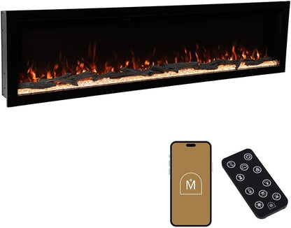 Modern Ember Highmark 60-Inch Smart Linear Electric Fireplace, WiFi & 10-Color Flames image 36