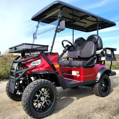 48V Electric Golf Cart 4 Seater Lifted Renegade Edition Utility Golf UTV – Red image 0