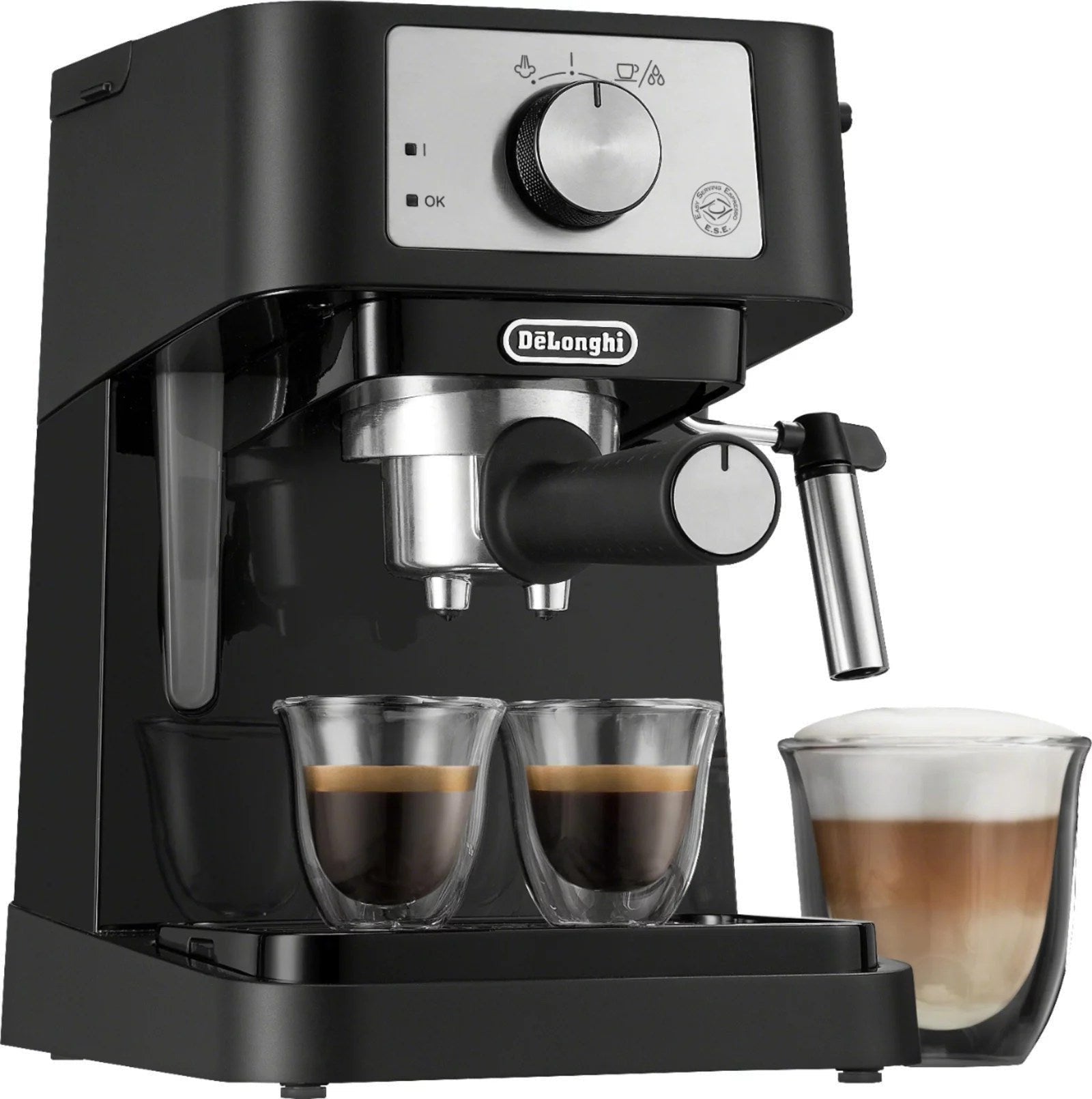 De’Longhi – Stilosa 15 Bar Pump Espresso Machine – Black and Stainless image 1