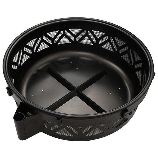 Red Mountain Valley 47 in. Wood-Burning Fire Pit with Adjustable BBQ Grate, Geometric image 4