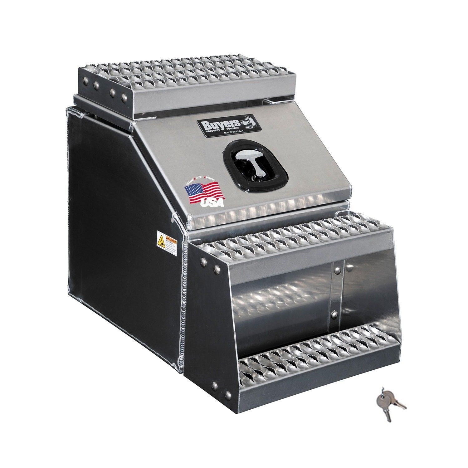 Buyers Products 28-in x 24-in x 18-in Smooth Aluminum Step Box Truck Tool Box 1705281 image 0