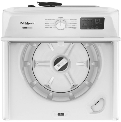 Whirlpool WTW4107SW 4.2 – 4.3 Cu. Ft Top Load Washer with 2-in-1 Removable Agitator, White image 5