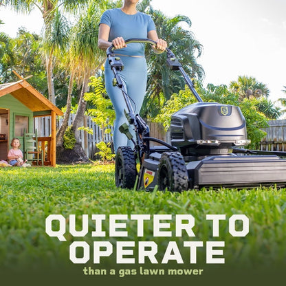 Green Machine 62V 23-Inch Self-Propelled Brushless Cordless Electric Lawn Mower, Includes Two 4.0Ah Batteries and Rapid Charger image 4