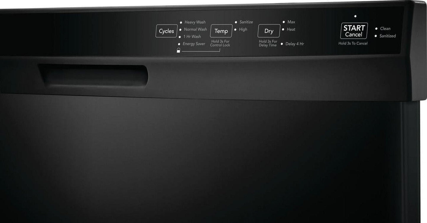 Frigidaire 24″ Built-In Dishwasher, Front Control, Black image 2