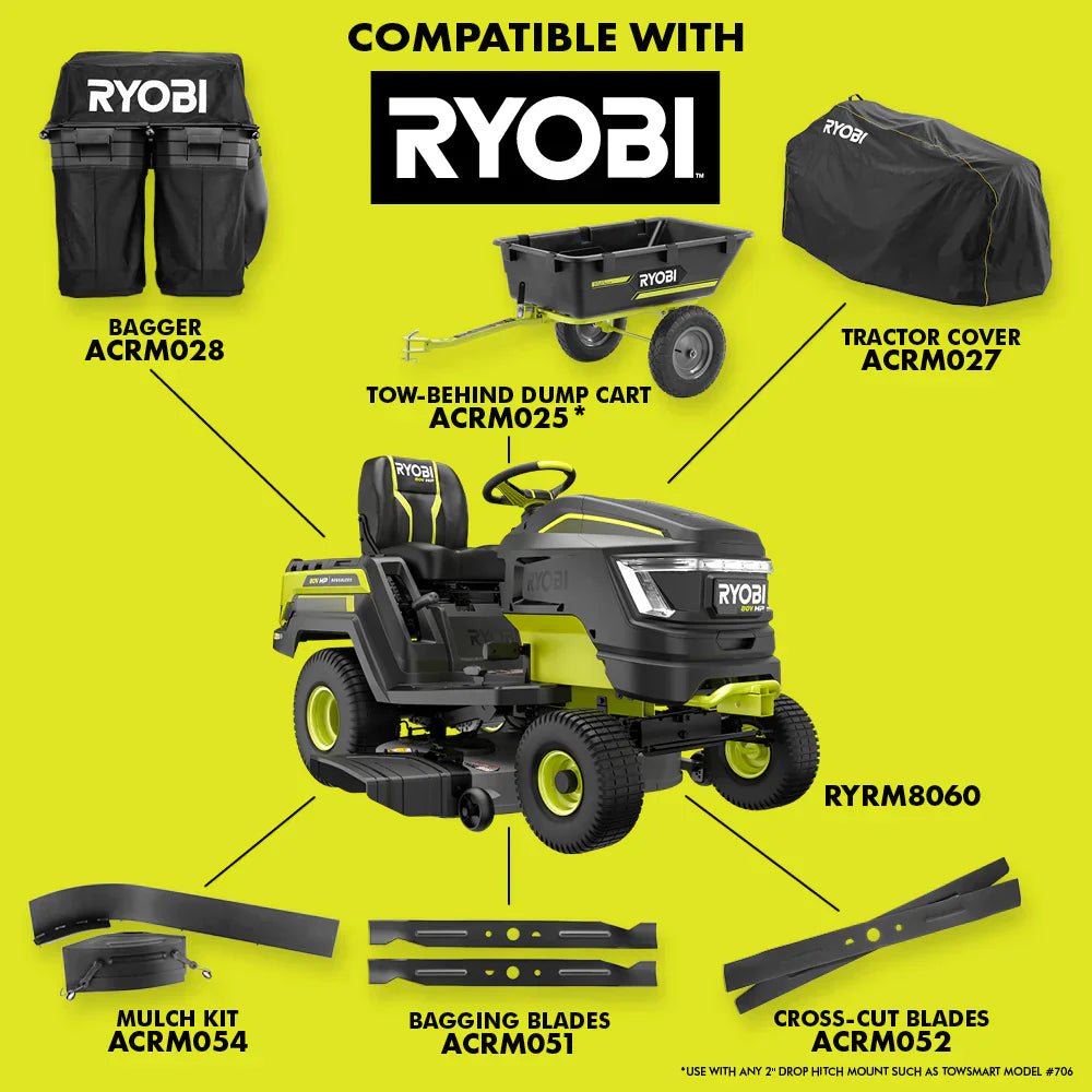 Brushless 80V Hp 46-Inch Cordless Lawn Tractor Battery Powered image 11