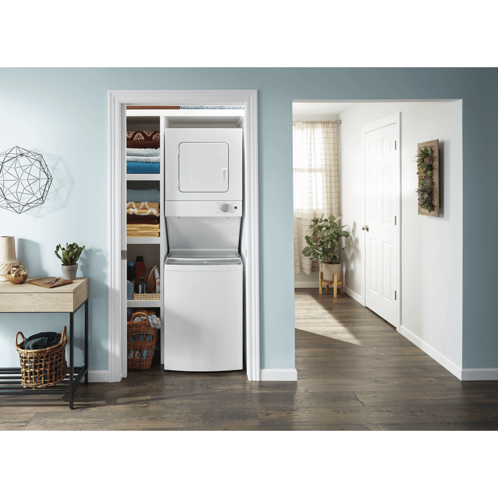 Whirlpool WET4024HW 24 inch White Electric Washer/Dryer Stacked Laundry Center image 3