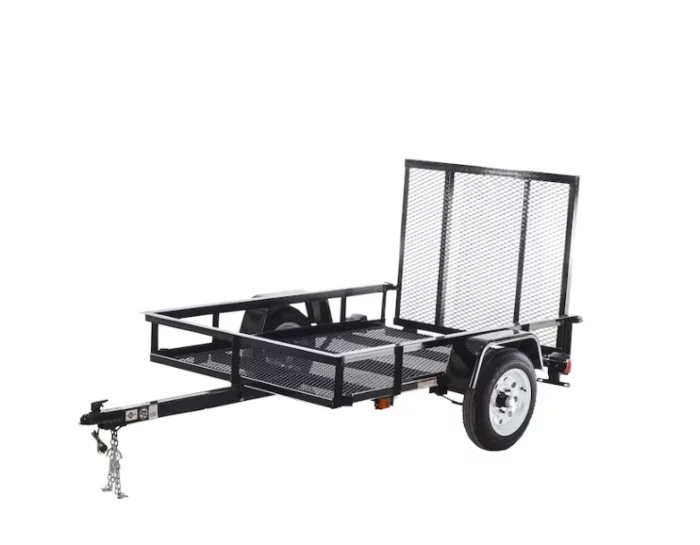 Carry-On Trailer 4′ x 7′ Mesh Floor Utility Trailer with CURT 2-5/16″ A-Frame Coupler image 0