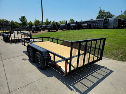 6’4″ x 14 Utility Trailer Powder Coated Dovetail (2) 3500 Axles 7k GVWR image 4