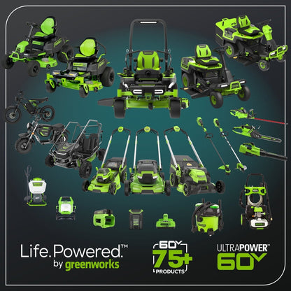 Greenworks 60V 21″ Self Propelled Lawn Mower with (1) 8.0 Ah Battery & Rapid Charger 2546402 image 15