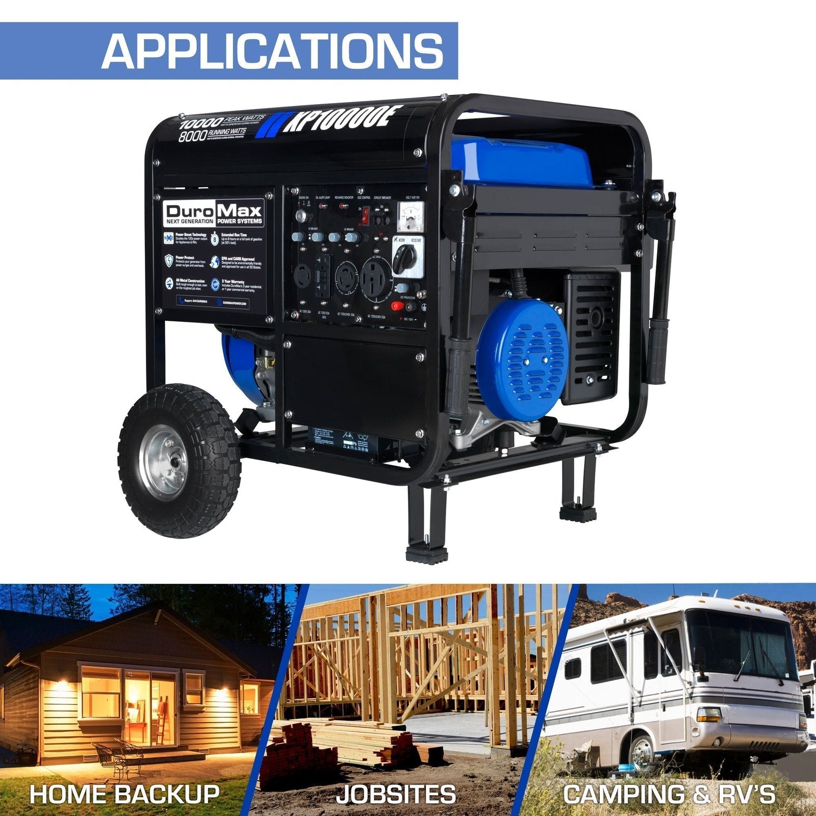 10,000 Watt Gasoline Portable Generator image 3