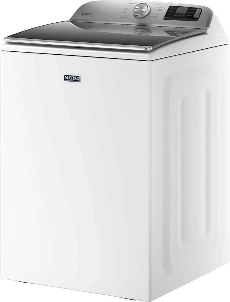 Maytag – 5.3 Cu. Ft. High Efficiency Smart Top Load Washer with Extra Power Button – White image 1