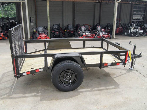 5×8 Powder Coated Dovetail Utility Trailer Single 3,500lb Axle image 0